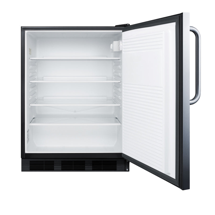 Accucold ADA compliant built-in undercounter all-refrigerator for general purpose use – AL752BKCSS - Open