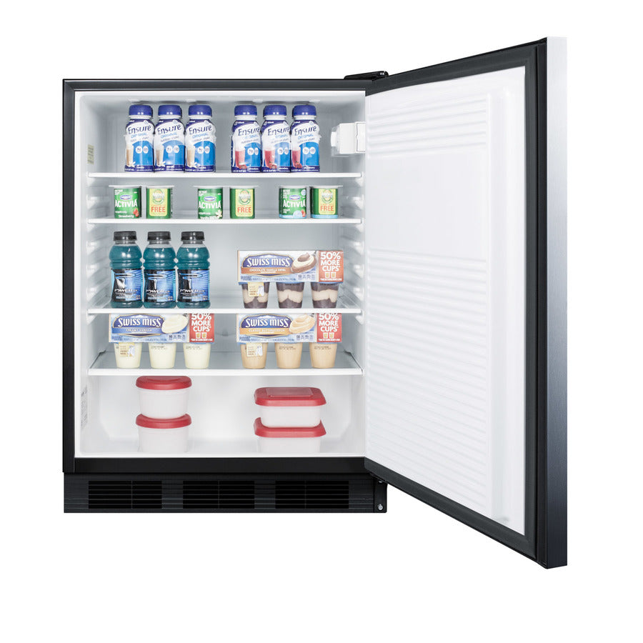 24" Wide All-Refrigerator, ADA Compliant (Model AL752BKSSHH)