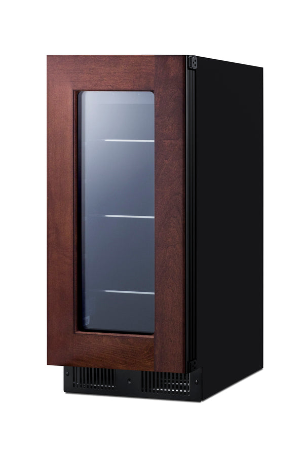 Accucold 15" wide ADA compliant built-in undercounter beverage center with panel-ready door (Model ALBV15PNR)