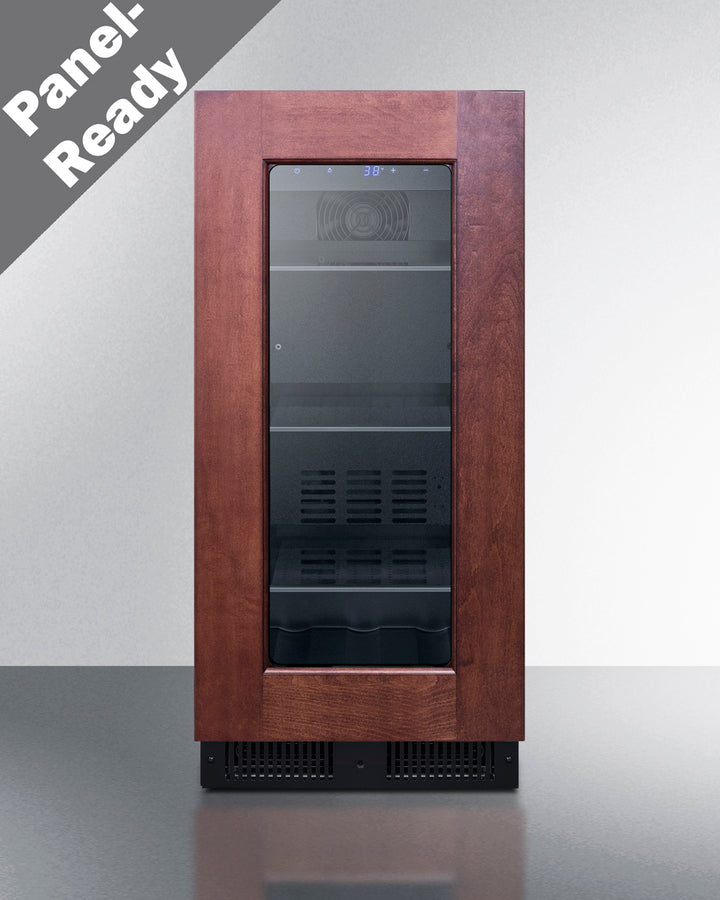 15" wide ADA compliant built-in undercounter beverage center with panel-ready door (Model ALBV15PNRLHD)