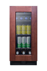 15" wide ADA compliant built-in undercounter beverage center with panel-ready door (Model ALBV15PNRLHD)