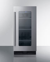 15" wide ADA compliant built-in undercounter beverage center (Model ALBV15CSSLHD)