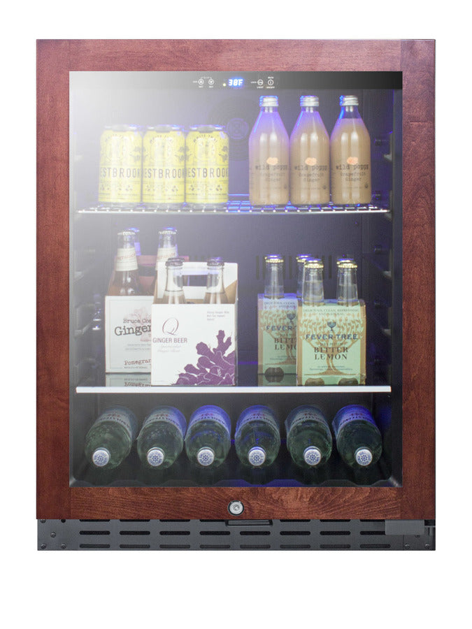 24" wide ADA compliant residential/commercial beverage center with panel-ready door trim (Model ALBV2466PNRLHD)