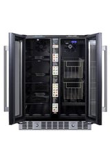 French door undercounter ADA compliant pantry for fruits, vegetables and perishables (Model ALFD24WBVCSSPANTRY)
