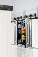 French door undercounter ADA compliant pantry for fruits, vegetables and perishables (Model ALFD24WBVCSSPANTRY)