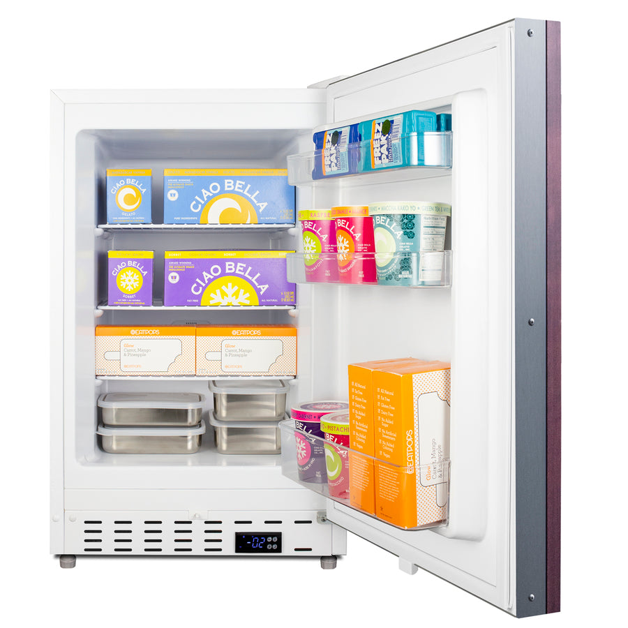 Accucold Built-in undercounter ADA compliant residential all-freezer in white with panel – ALFZ36IF - Full