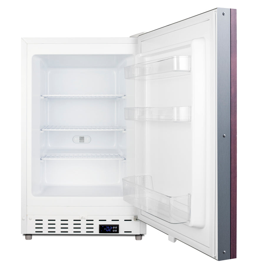 Accucold Built-in undercounter ADA compliant residential all-freezer in white with panel – ALFZ36IF - Open