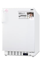 Accucold Built-in undercounter MOMCUBE® residential all-freezer in white with door, Left Hinge – ALFZ36MCLHD - Angle