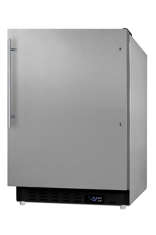 ADA compliant built-in or freestanding 20" wide manual defrost all-freezer for residential use (Model ALFZ37BCSSHVLHD)