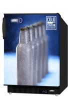 Undercounter beer froster in black with ColdCavern decal (Model ALFZ37BFROST) - Angle