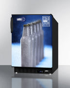 Accucold Undercounter beer froster in black with ColdCavern decal (Model ALFZ37BFROST)