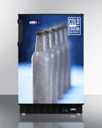 Undercounter beer froster in black with ColdCavern decal (Model ALFZ37BFROSTLHD)