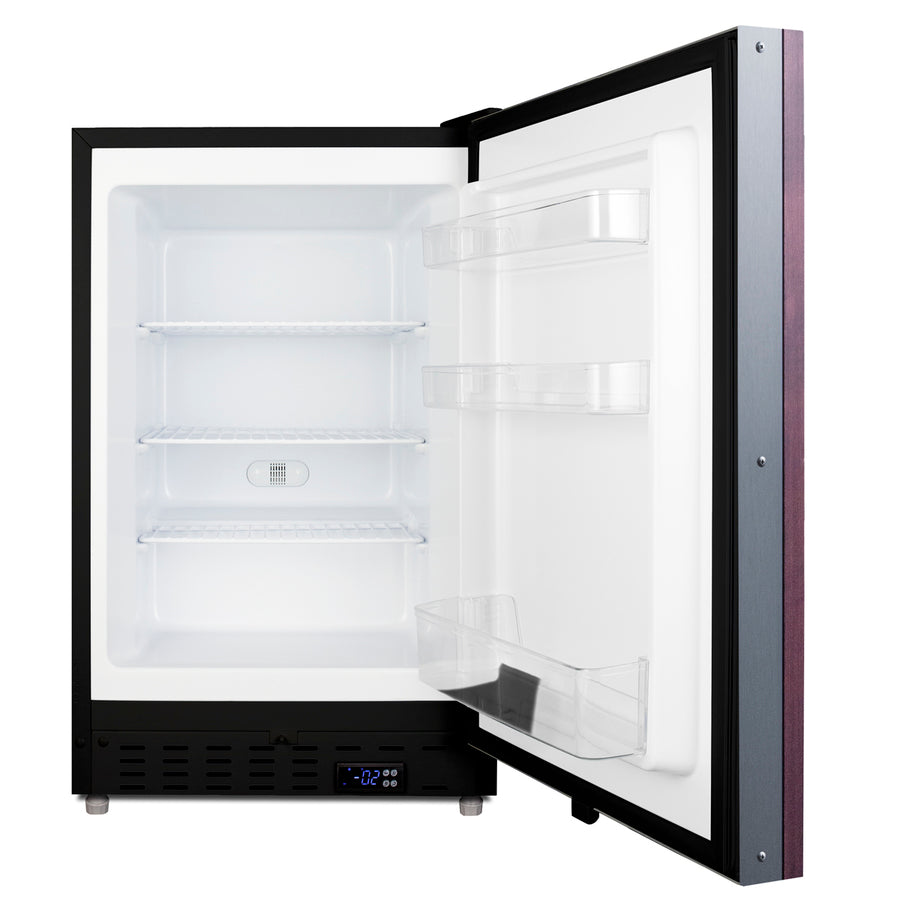 Accucold ADA compliant built-in or freestanding 20" wide manual defrost all-freezer for residential use (Model ALFZ37BIFLHD)
