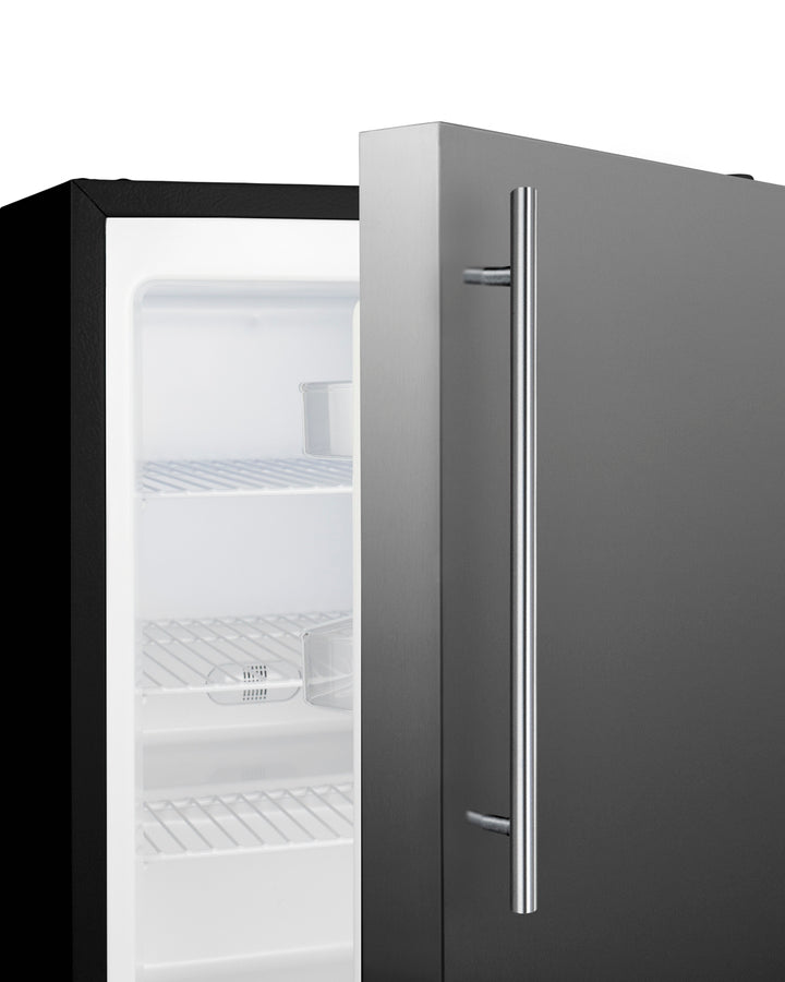 Accucold ADA compliant built-in or freestanding 20" wide manual defrost all-freezer for residential use (Model ALFZ37BSSHVLHD)