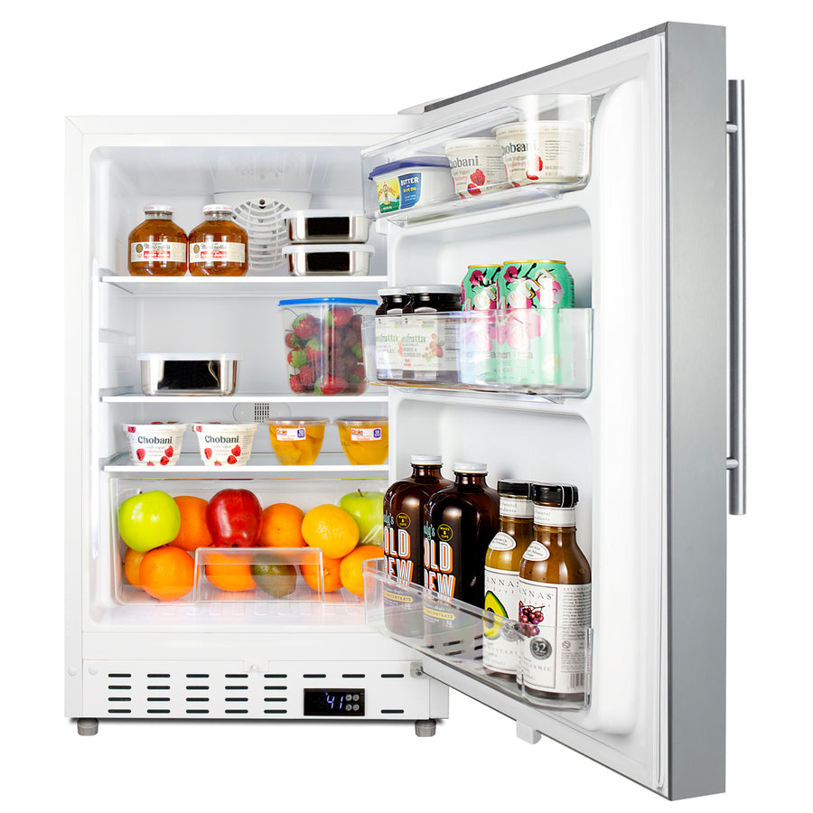 ADA compliant built-in or freestanding 20" wide all-refrigerator for residential use (Model ALR46WSSHVLHD)