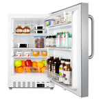 Accucold ADA compliant built-in or freestanding 20" wide all-refrigerator for residential use (Model ALR46WSSTBLHD)