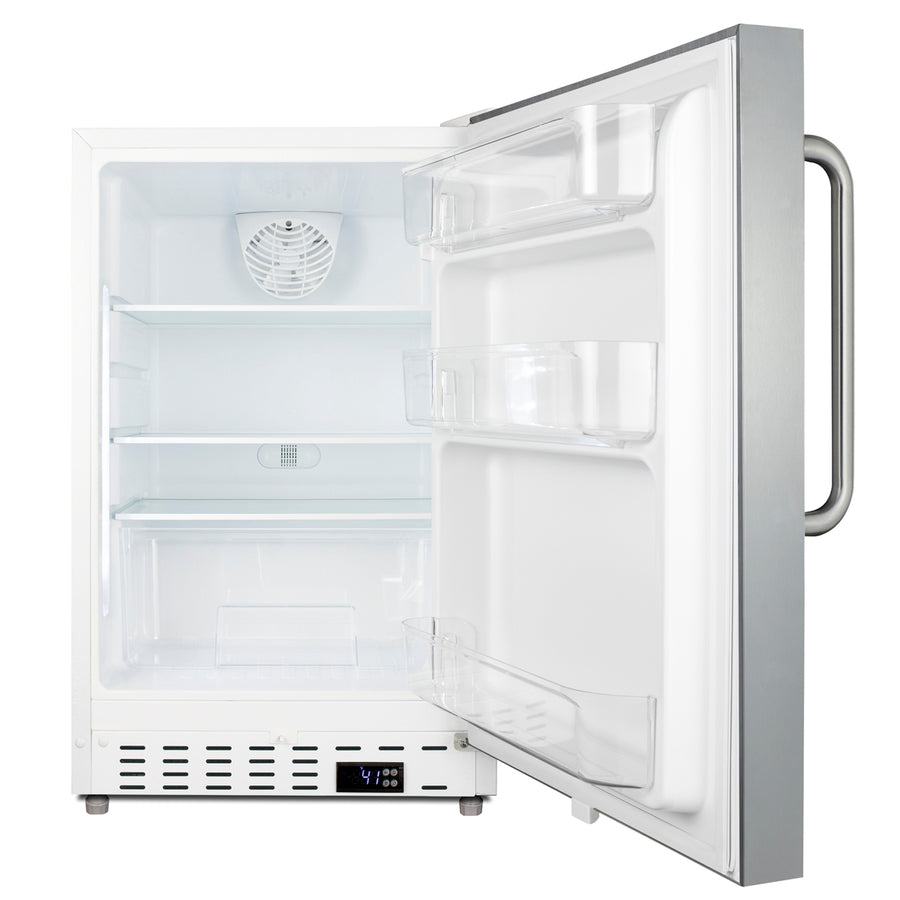 Accucold ADA compliant built-in or freestanding 20" wide all-refrigerator for residential use (Model ALR46WSSTBLHD)
