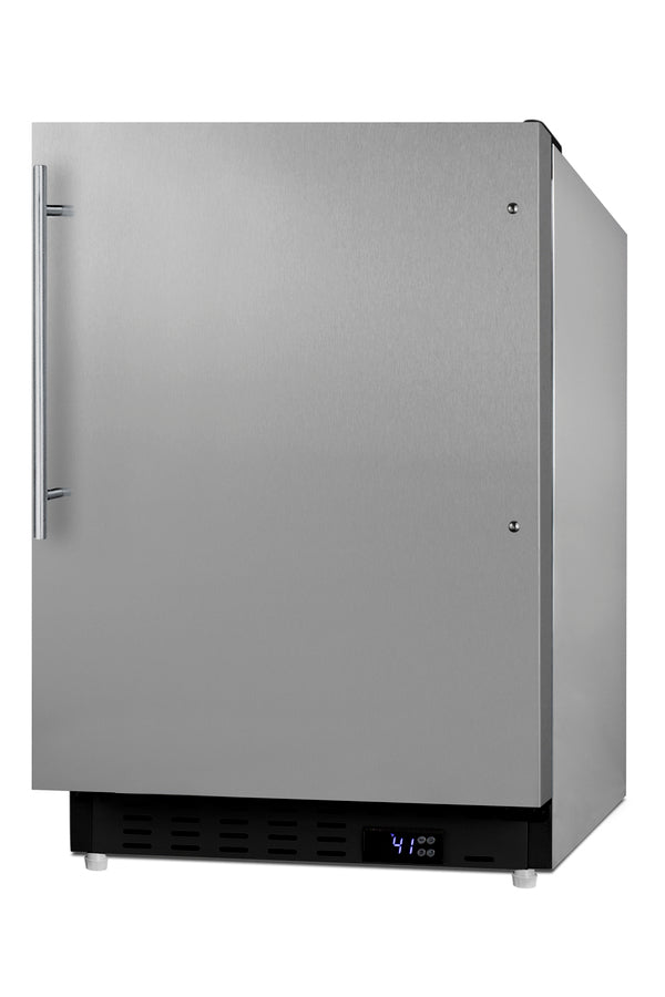 Accucold ADA compliant built-in or freestanding 20" wide all-refrigerator for residential use (Model ALR47BCSSHV)