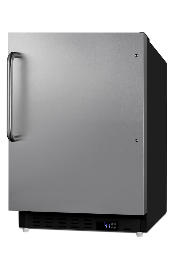 Accucold ADA compliant built-in or freestanding 20" wide all-refrigerator for residential use (Model ALR47BSSTBLHD)