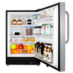 Accucold ADA compliant built-in or freestanding 20" wide all-refrigerator for residential use (Model ALR47BSSTBLHD)