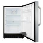 Accucold ADA compliant built-in or freestanding 20" wide all-refrigerator for residential use (Model ALR47BSSTBLHD)