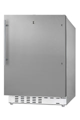 Accucold ADA compliant built-in or freestanding 20" wide refrigerator-freezer for residential use with lock (Model ALRF48CSSHV)