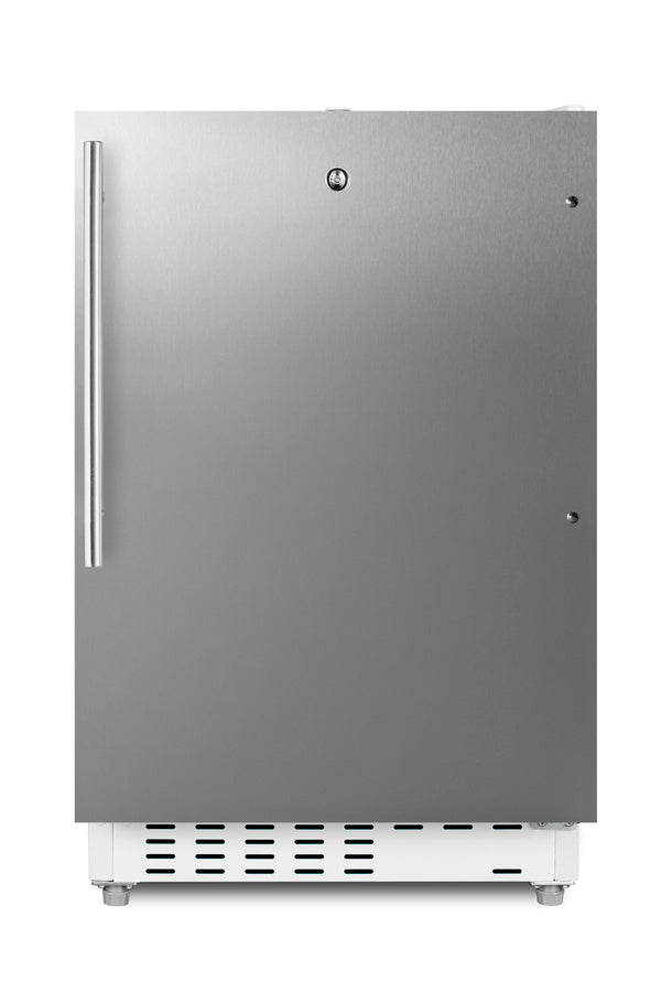 Accucold ADA compliant built-in or freestanding 20" wide refrigerator-freezer for residential use with lock (Model ALRF48CSSHV)