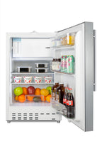 Accucold ADA compliant built-in or freestanding 20" wide refrigerator-freezer for residential use with lock (Model ALRF48CSSHV)