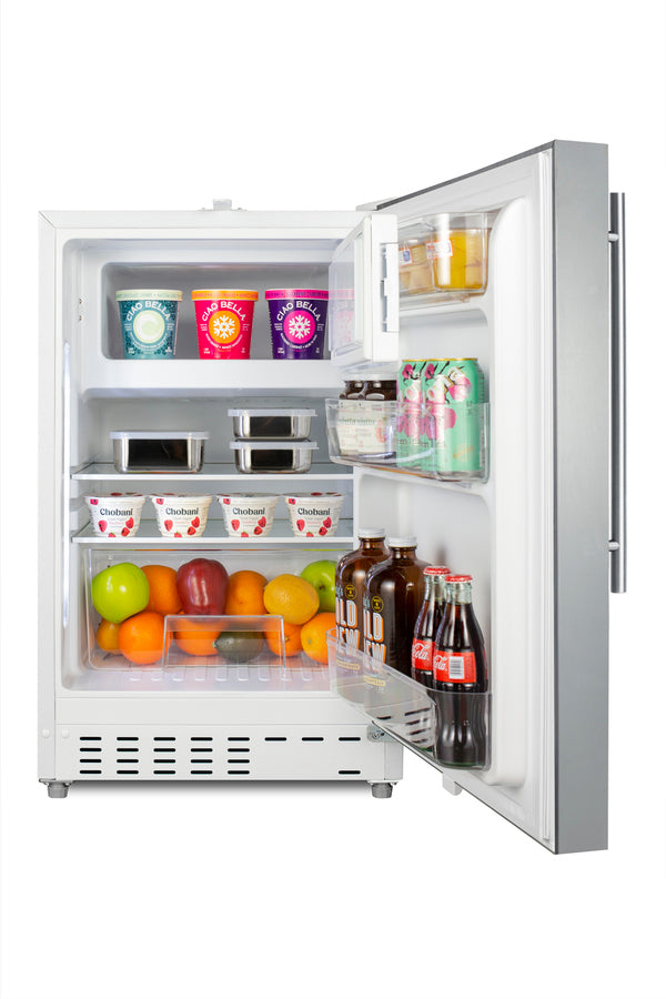 ADA compliant built-in or freestanding 20" wide refrigerator-freezer for residential use with lock (Model ALRF48CSSHV) Secondary image