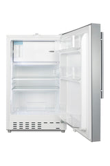 Accucold ADA compliant built-in or freestanding 20" wide refrigerator-freezer for residential use with lock (Model ALRF48CSSHV)