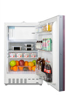 Accucold ADA compliant built-in or freestanding 20" wide refrigerator-freezer for residential use with lock (Model ALRF48IF)
