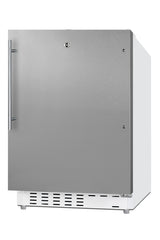 Accucold ADA compliant built-in or freestanding 20" wide refrigerator-freezer for residential use with lock (Model ALRF48SSHV)