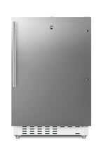 Accucold ADA compliant built-in or freestanding 20" wide refrigerator-freezer for residential use with lock (Model ALRF48SSHV)