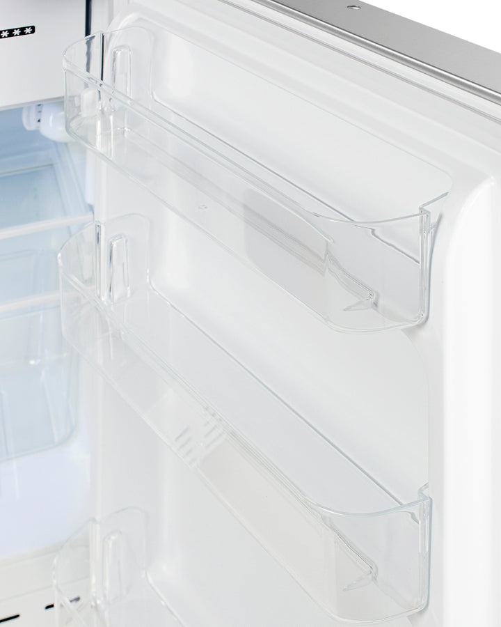 Accucold ADA compliant built-in or freestanding 20" wide refrigerator-freezer for residential use with lock (Model ALRF48SSHV)