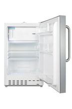 Accucold ADA compliant built-in or freestanding 20" wide refrigerator-freezer for residential use with lock (Model ALRF48SSTBLHD)