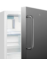 Accucold ADA compliant built-in or freestanding 20" wide refrigerator-freezer for residential use with lock (Model ALRF48SSTBLHD)