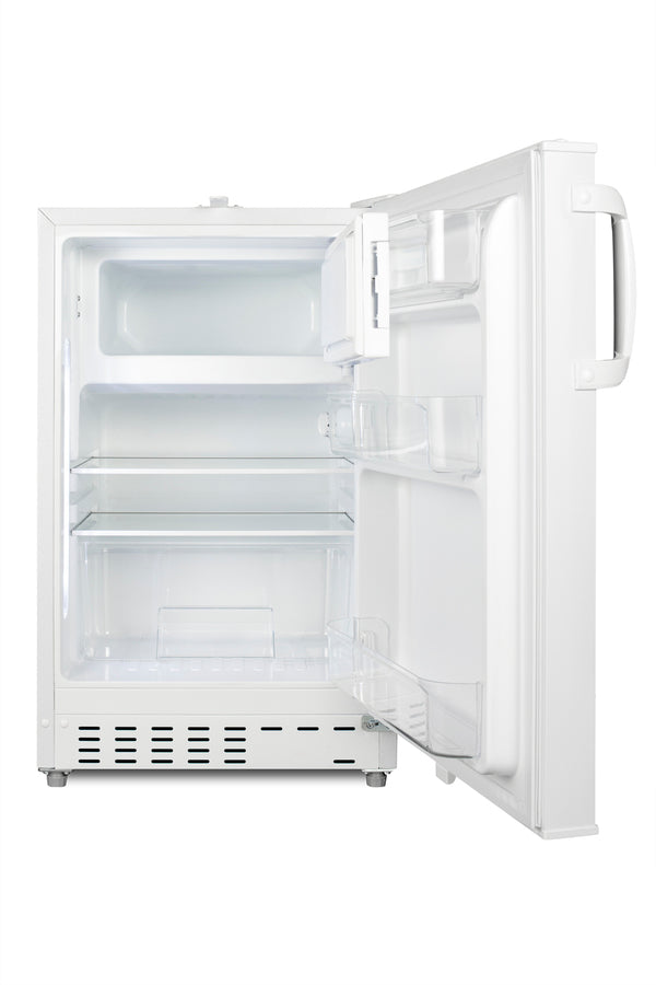 ADA compliant built-in or freestanding 20" wide refrigerator-freezer for residential use with lock (Model ALRF48)