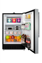 ADA compliant built-in or freestanding 20" wide refrigerator-freezer for residential use with lock (Model ALRF49BCSSHVLH