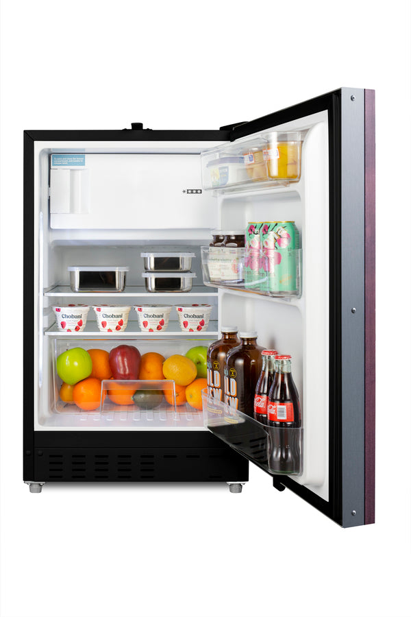 ADA compliant built-in or freestanding 20" wide refrigerator-freezer for residential use with lock (Model ALRF49BIFLHD)