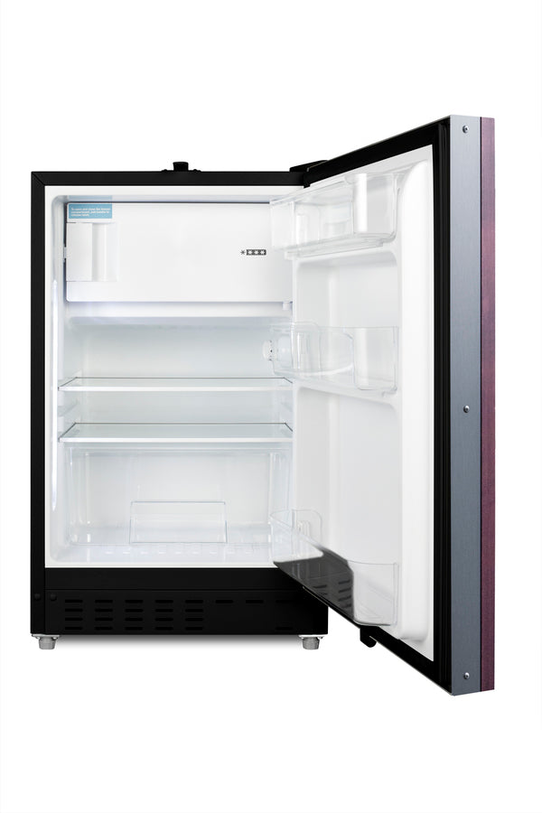 ADA compliant built-in or freestanding 20" wide refrigerator-freezer for residential use with lock (Model ALRF49BIFLHD)