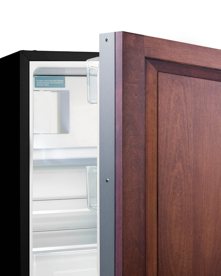Accucold ADA compliant built-in or freestanding 20" wide refrigerator-freezer for residential use with lock (Model ALRF49BIF)