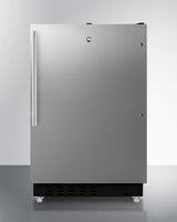 ADA compliant built-in or freestanding 20" wide refrigerator-freezer for residential use with lock (Model ALRF49BSSHVLHD