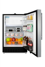 ADA compliant built-in or freestanding 20" wide refrigerator-freezer for residential use with lock (Model ALRF49BSSHVLHD