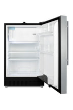 Accucold ADA compliant built-in or freestanding 20" wide refrigerator-freezer for residential use with lock (Model ALRF49BSSHV)