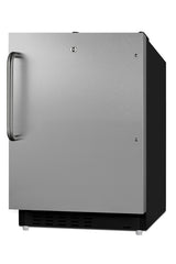 Accucold ADA compliant built-in or freestanding 20" wide refrigerator-freezer for residential use with lock (Model ALRF49BSSTBLHD)