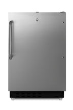 Accucold ADA compliant built-in or freestanding 20" wide refrigerator-freezer for residential use with lock (Model ALRF49BSSTBLHD)