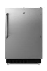 Accucold ADA compliant built-in or freestanding 20" wide refrigerator-freezer for residential use with lock (Model ALRF49BSSTBLHD)