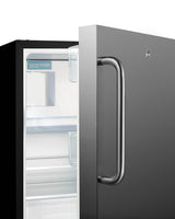 Accucold ADA compliant built-in or freestanding 20" wide refrigerator-freezer for residential use with lock (Model ALRF49BSSTBLHD)