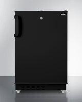 ADA compliant built-in or freestanding 20" wide refrigerator-freezer for residential use with lock (Model ALRF49B)
