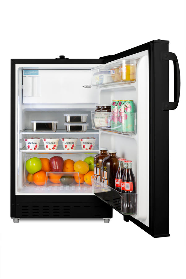 ADA compliant built-in or freestanding 20" wide refrigerator-freezer for residential use with lock (Model ALRF49B)